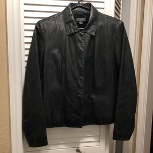 Ladies Black Leather Jacket